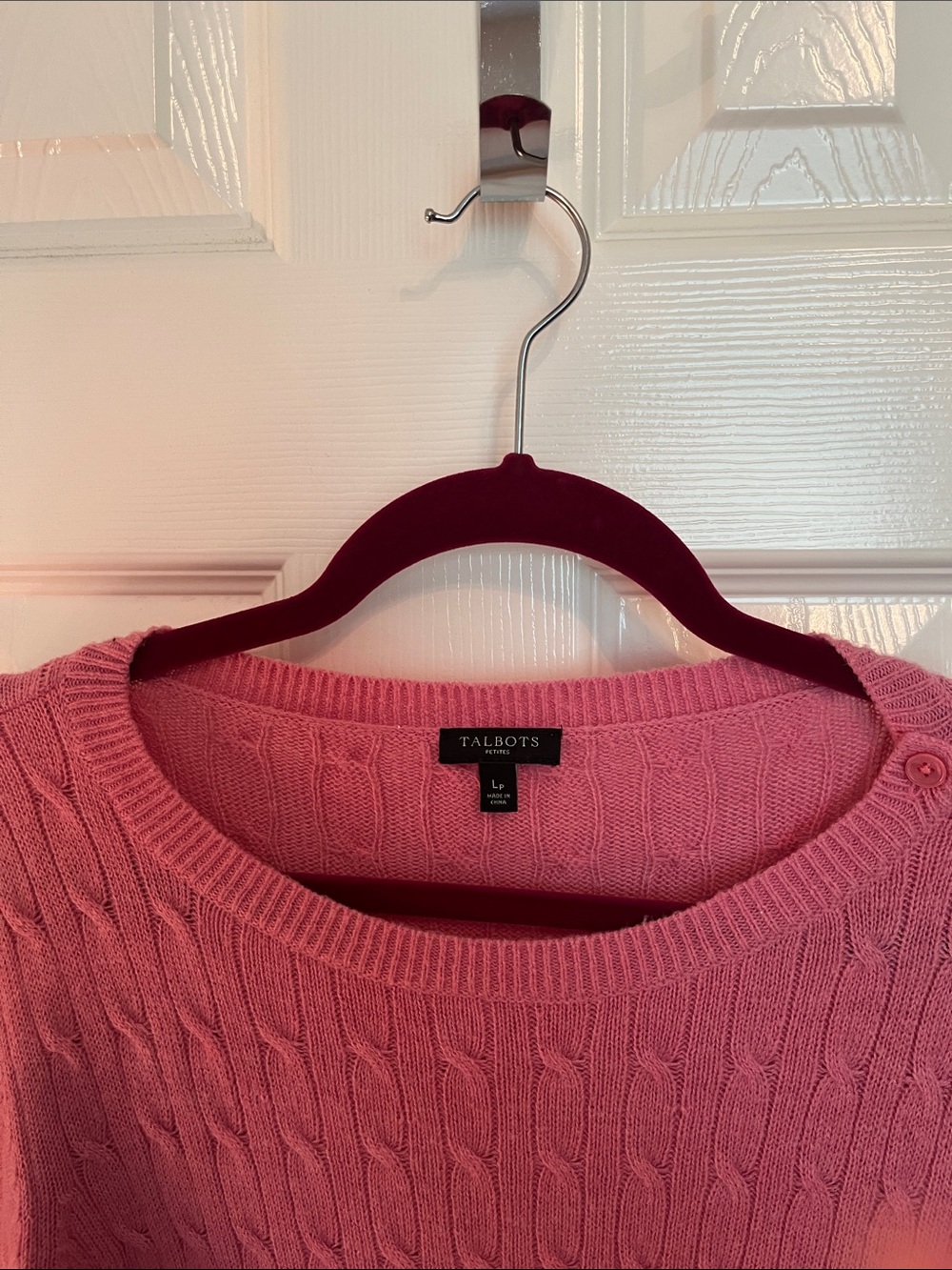 Talbots Lambswool Blend Cable Sweater - Picture 2 of 6